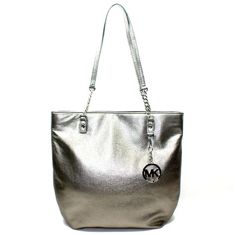 michael kors gunmetal leather handbag|genuine leather Michael Kors handbags.